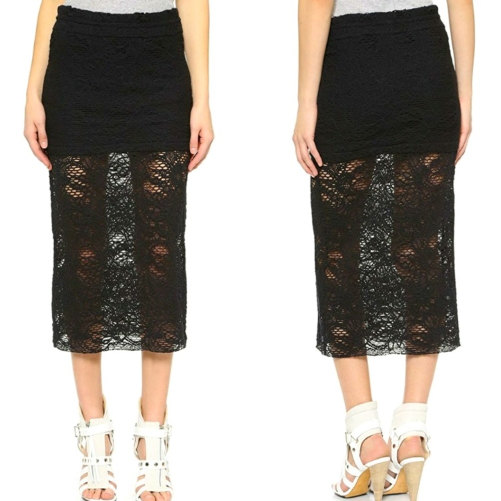 EUC ‼️ IRO “FAIKIE” FLORAL LACE MIDI SKIRT‼️